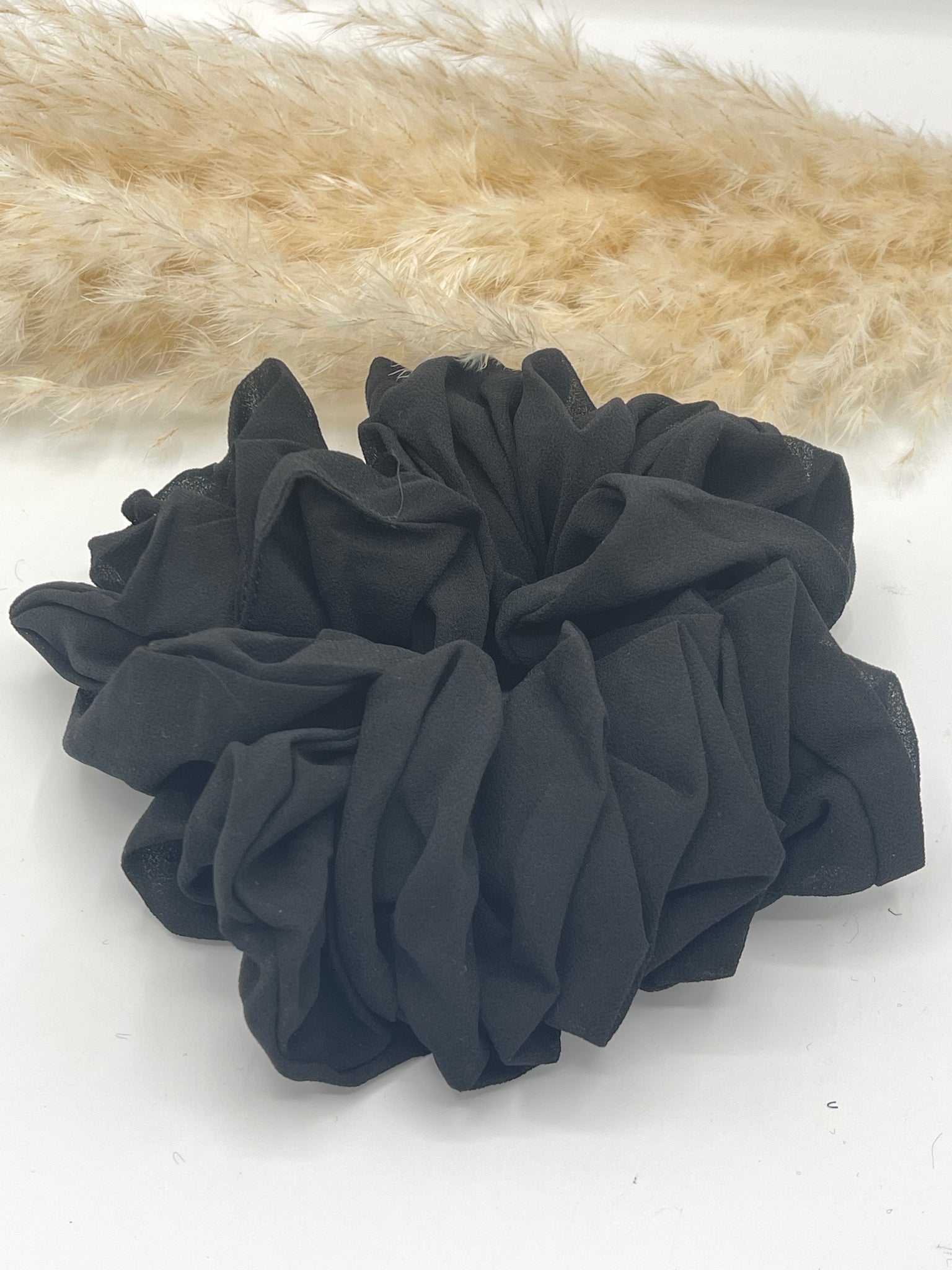 Hijab Volumizer Khaleeji Scrunchie Big Hair Tie Bun Velvet Scarf - Foto 5